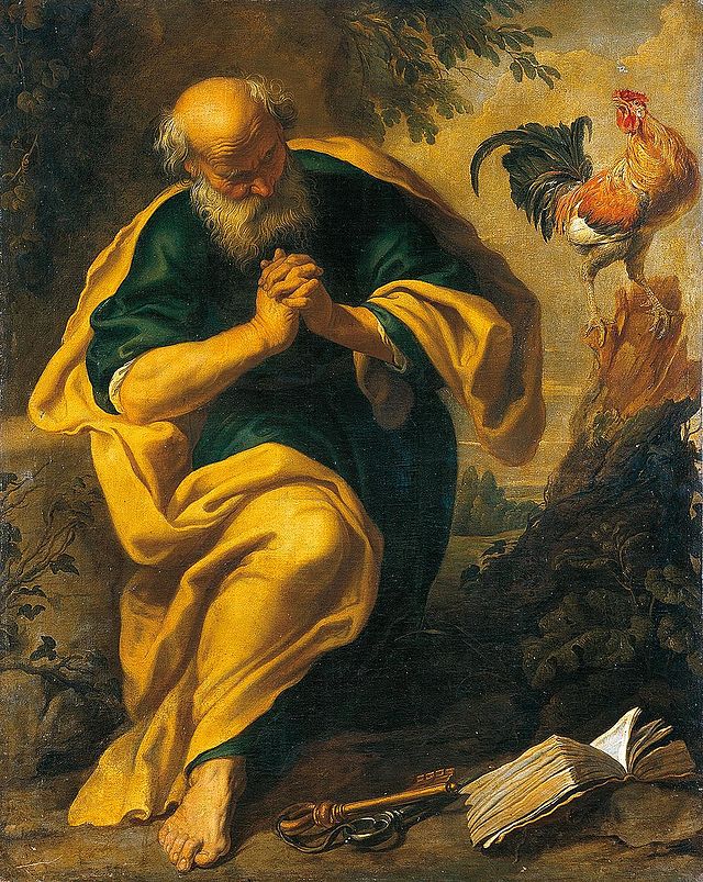 Gerard Seghers painting of Peter praying as a representation of repentance