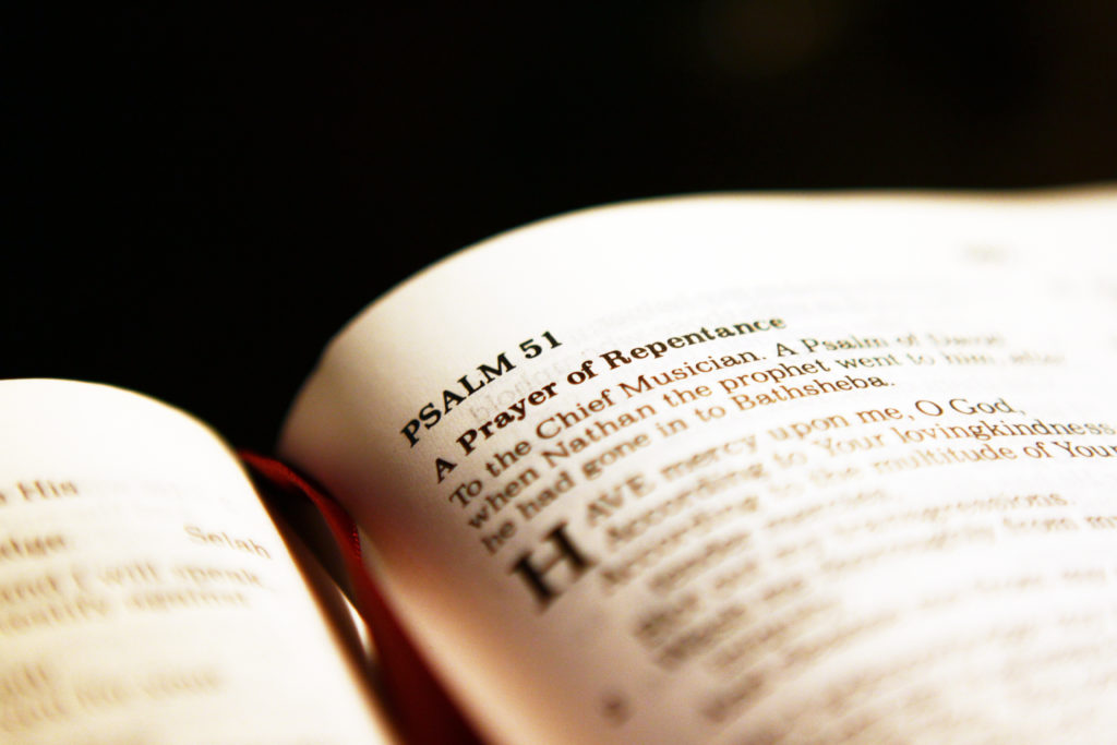 Psalm 51 - a prayer of repentance.