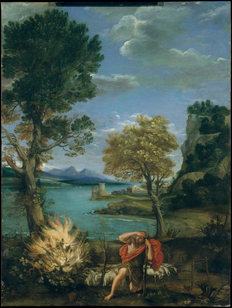 Moses and the burning bush