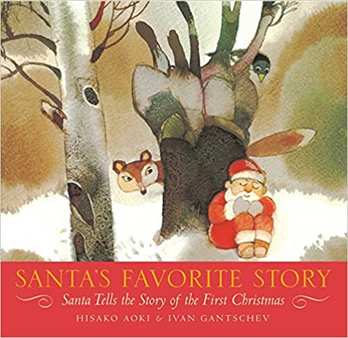 A picture book, santa's favorite story. Santa tells the woodland animals about the very first Christmas - the true story of Jesus, Christmas in our hearts
