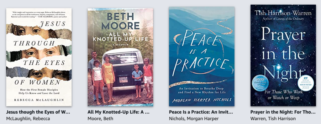 the covers of 4 books that I recommend!