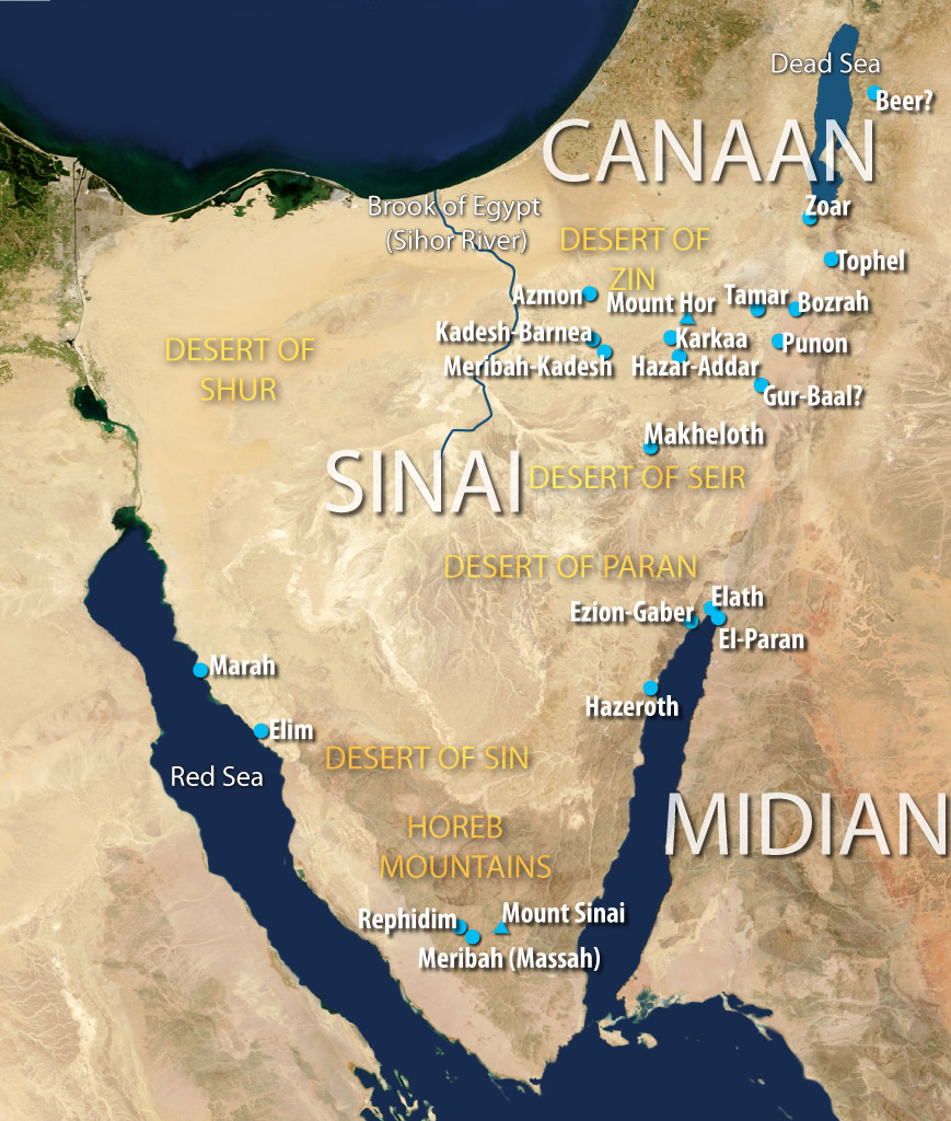 The verse, Exodus 3:1, refers to Midian and the surrounding area called the desert of Sinai.
